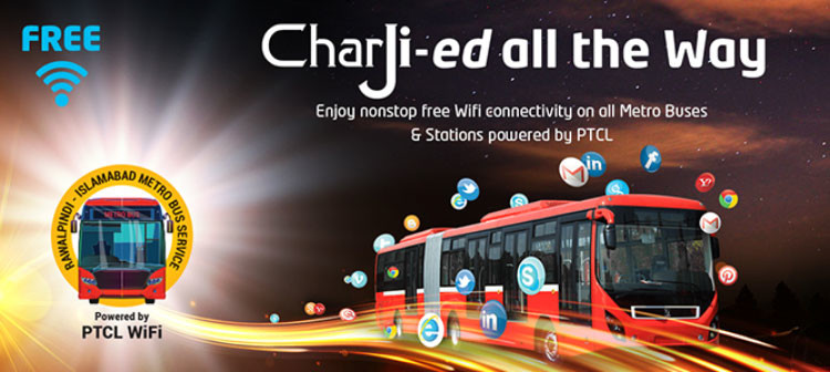 PTCL to Offer Free WiFi Throughout Islamabad-Rawalpindi Metro Buses
